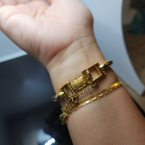Vintage Vendome's Antique Gold toned 7 Jewel Mechanical Geometric Watch c. 1950 - Picture 15 of 15